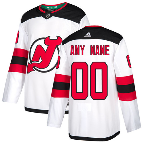 NHL New Jersey Devils Trikot Benutzerdefinierte Auswärts Weiß Authentic